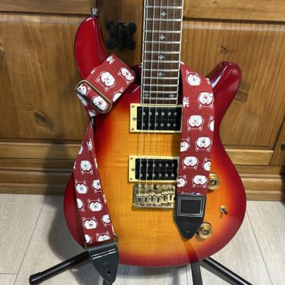 Sangle de guitare shiba bordeaux atelier tango&k