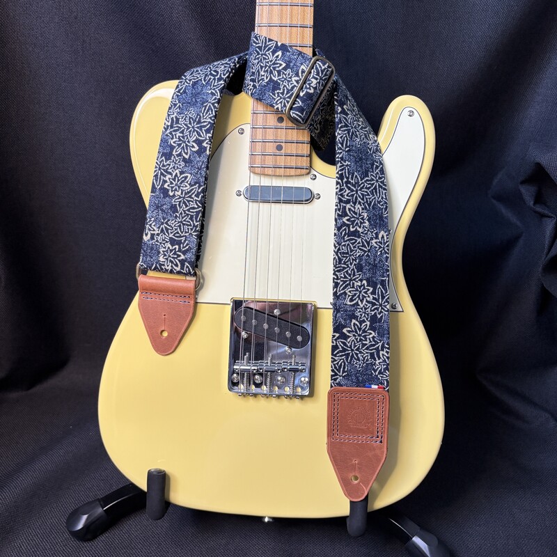 Sangle de guitare rustique indigo Hoshi-Ai atelier Tango&k (1)