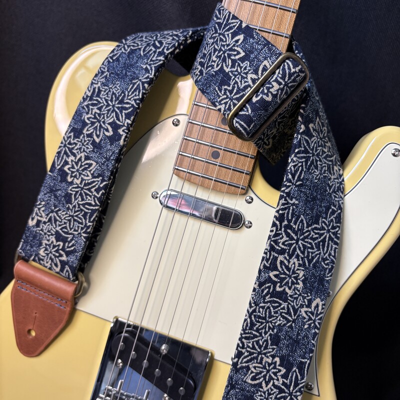 Sangle de guitare rustique indigo Hoshi-Ai atelier Tango&k (2)