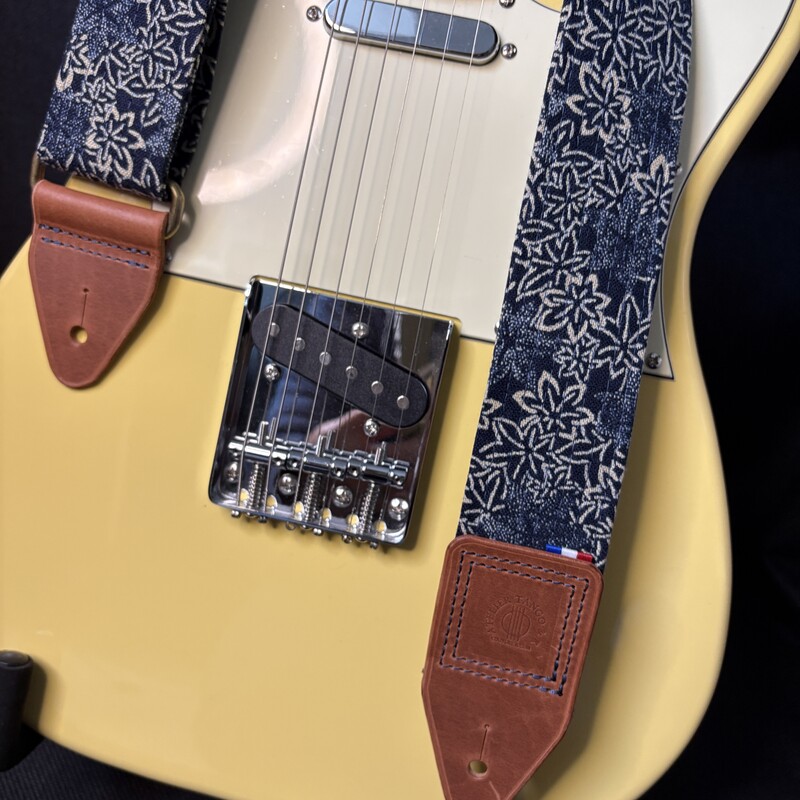 Sangle de guitare rustique indigo Hoshi-Ai atelier Tango&k (3)