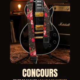 Concours tente de gagner 1 sangle de guitare avec Station Music Rennes et Atelier Tango & K